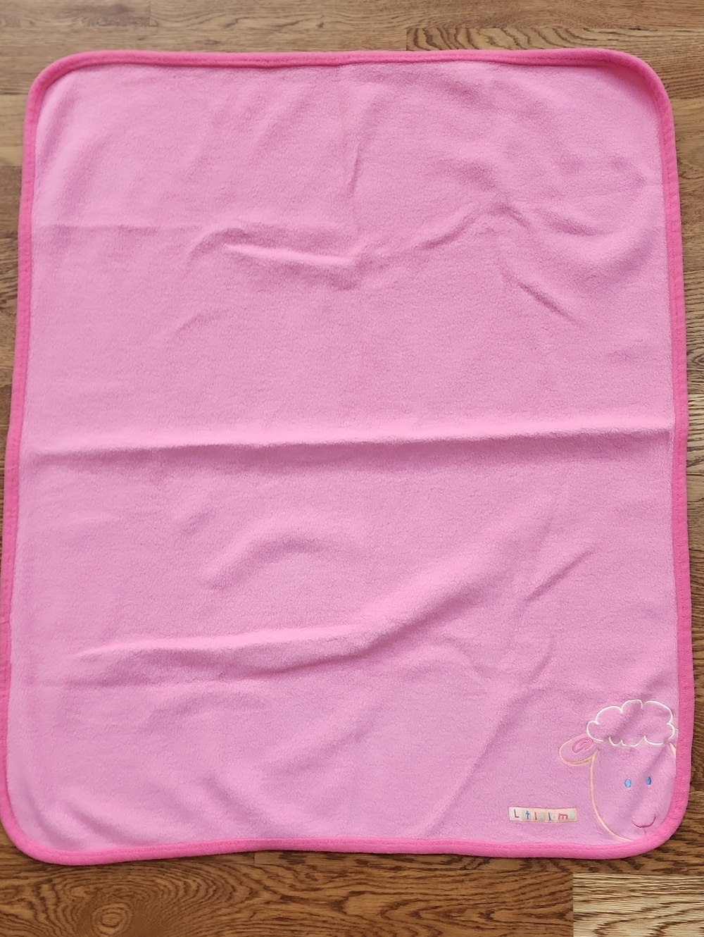Rare Discontinued Child of Mine by Carter's Pink Fleece LittleLamb Baby Blanket